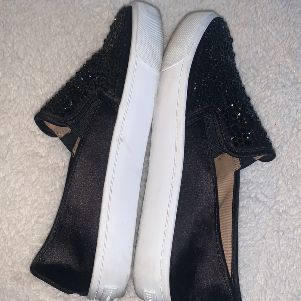 I.N.C. International Concepts Sammee Slip-On Sneakers 6 EUC Black Rhinestones - Picture 9 of 13